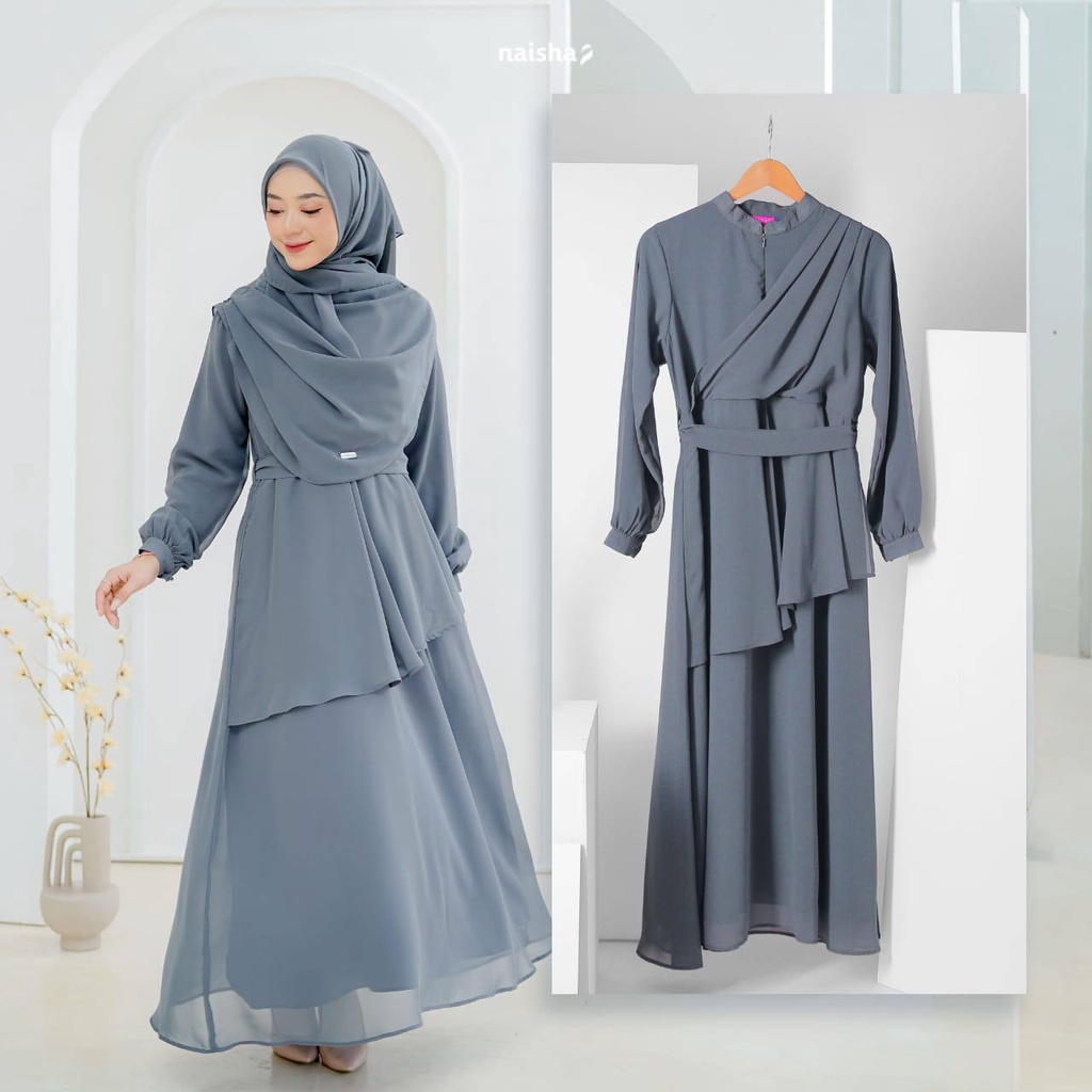 ADEENA DRESS NAISHA HIJRAH / GAMIS SYARI TERBARU DRESS KONDANGAN WANITA MUSLIM DRESS BRIDESMAID