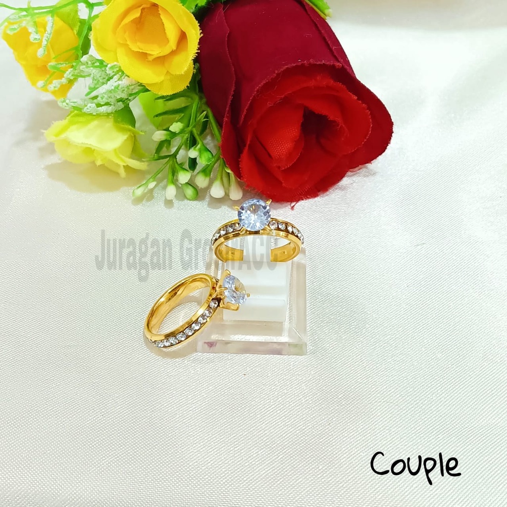 CINCIN Titanium PART 2 COUPLE/PASANGAN  perhiasan fashion Korea anti karat&amp;anti luntur