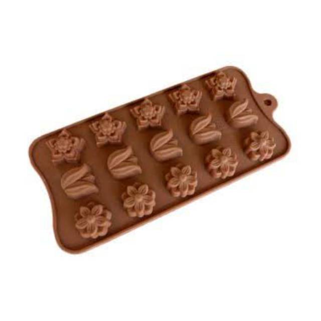 [Istana Baking] Cetakan Silikon Coklat Puding Es Batu Bunga Tulip Mix