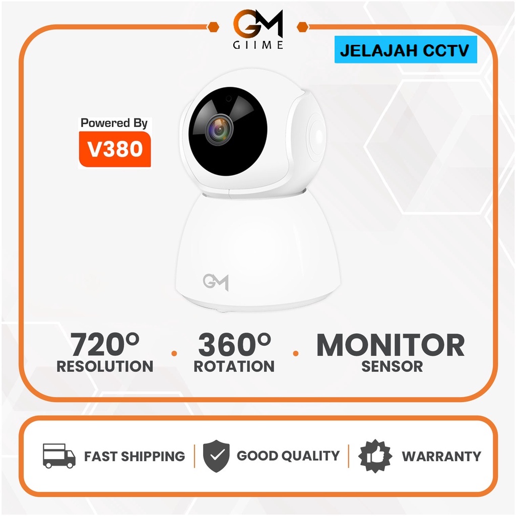 Giime - Kamera Full HD - Apollo Cctv Camera Smart Wifi 720P Infrared Wifi Motion Detector Original