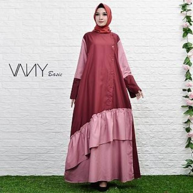 Kayla MAXY, GAMIS WANITA MUSLIM CANTIK BAHAN KATUN IMA IMPORT LD 110 TERMURAH