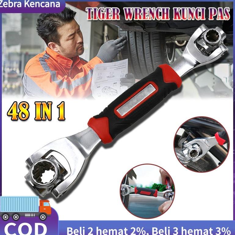 Kunci Multifungsi 48 In 1/Tiger Wrench Kunci Pas 48 In 1 Universal Wrench Kunci Pas 48 In 1 Universa