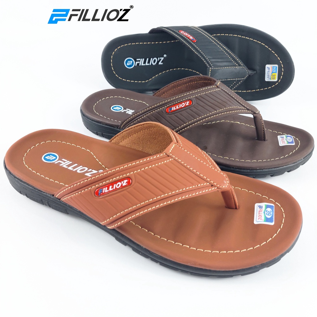 Fillioz JOHN Sandal Pria Kekinian Bahan Kulit Anti Slip Original New