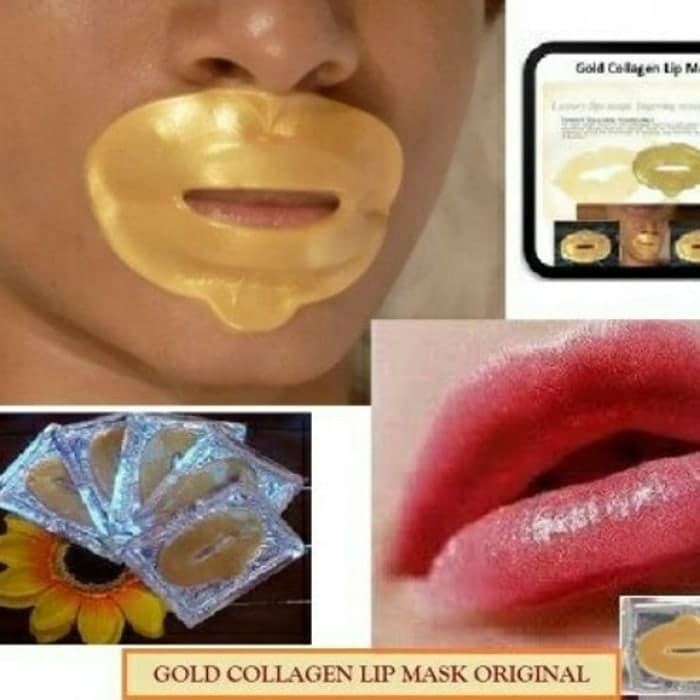 MASKER BIBIR GOLD / GOLDEN CRYSTAL LIP MASK COLLAGEN