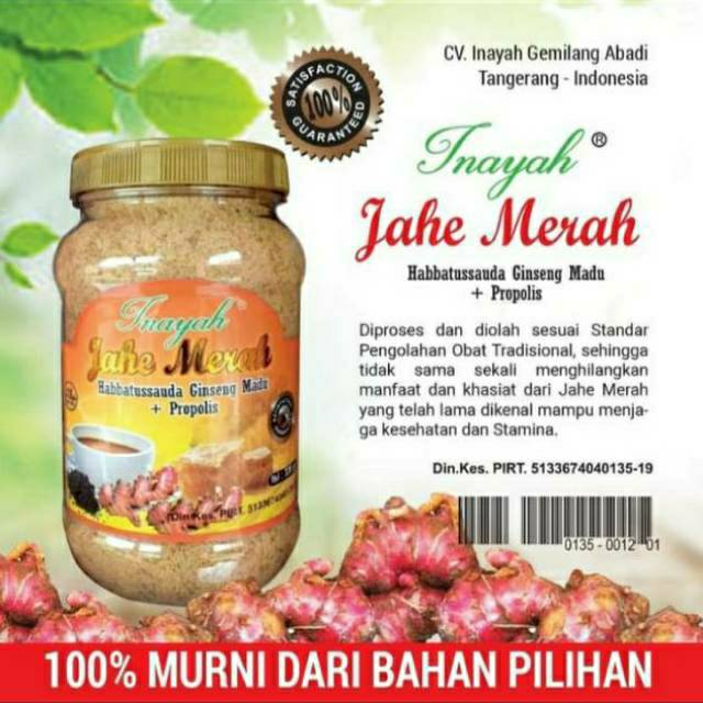 

Jahe merah pilihan asli
