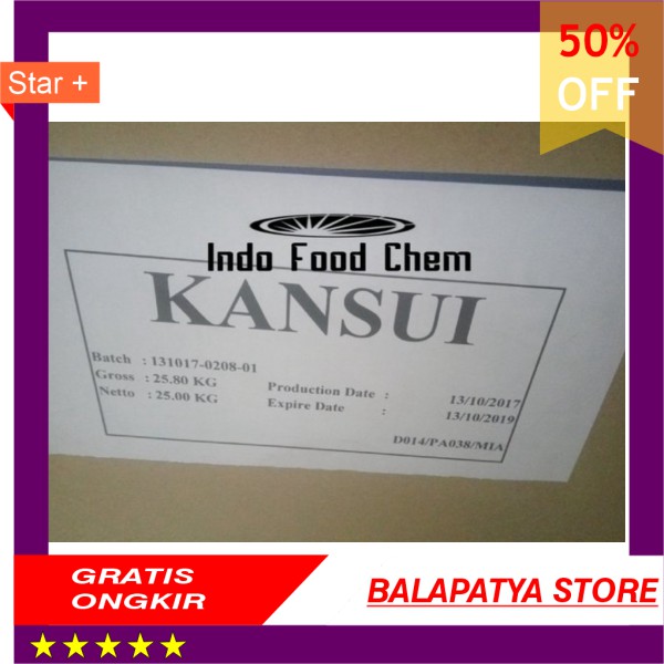 

STOK SISA 9 SAJA ! BURUAN !!! Kansui - Pengenyal mie 1000gr - Phosmix Mie