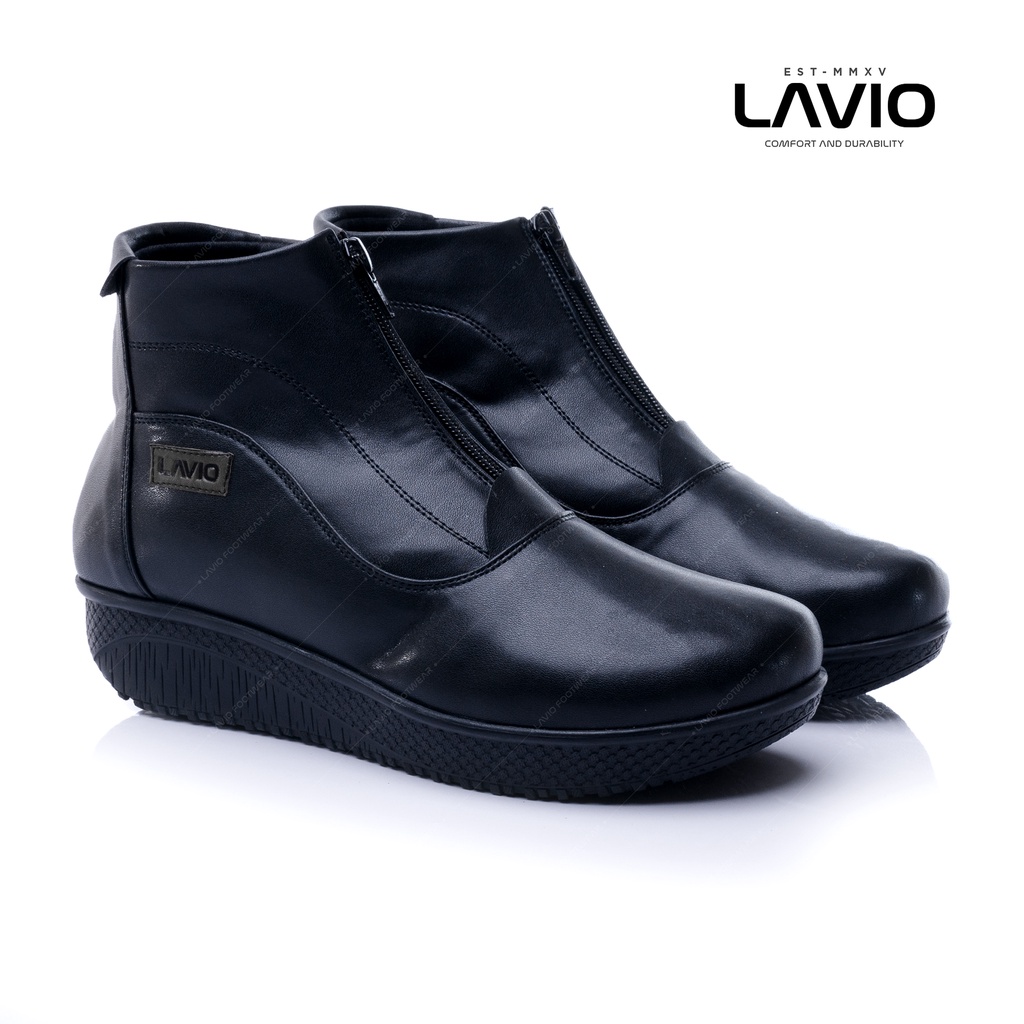 Sepatu Sneakers Boots Wanita Cewe Keren Korea Kekinian Lavio Vanilla Original