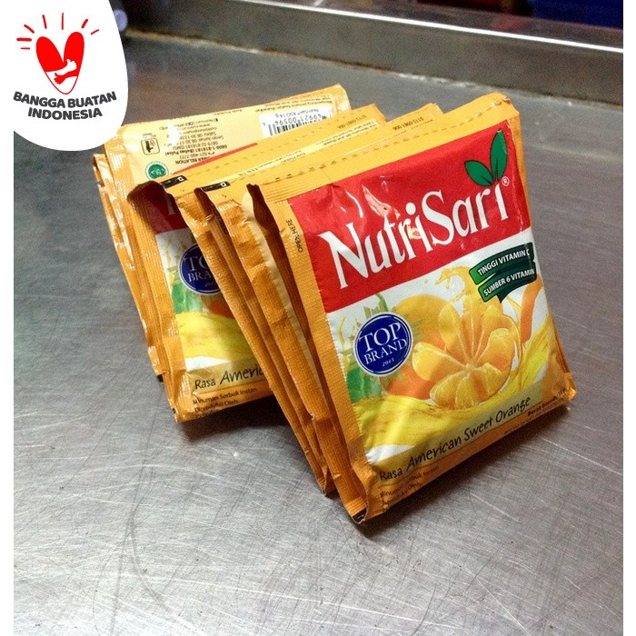 

Nutrisari Rasa American Sweet Orange 1 renceng isi 10 sachet | Nutrisari Murah Promo