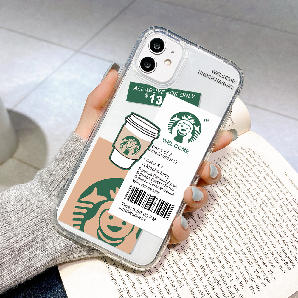 iPhone case 6 6plus 7plus 8 plus 7 8 X XS XR XSMAX 11 11pro 11promax 12 12pro 12promax clear cover Starbucks popular style transparent shockproof