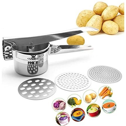 Potato Ricer 3 in 1 Masher Cetakan Presser Penghancur Pelumat Kentang