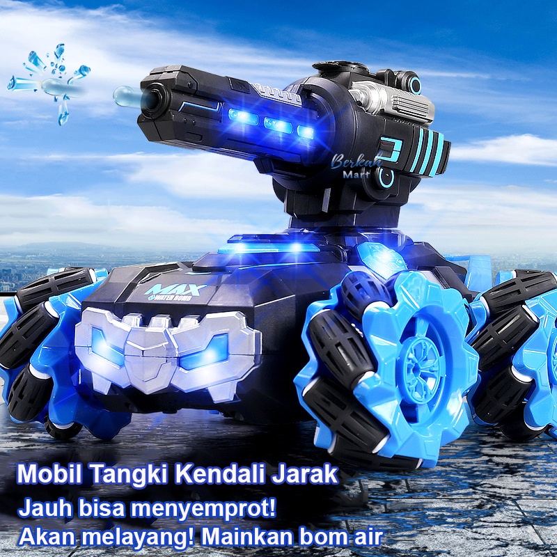 Jelly Boom Tank Fight Mobil Tangki 4WD 2.4Ghz Remote Control Peluru Jelly Toy with Hand Gesture / Is