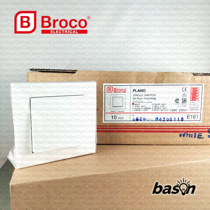 Broco E161 PLANO Single Switch - Saklar Tunggal