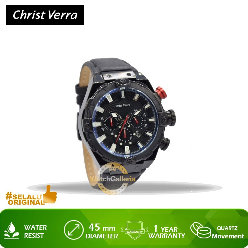Jam Tangan Christ Verra CV 52702G-26BLK Original Murah