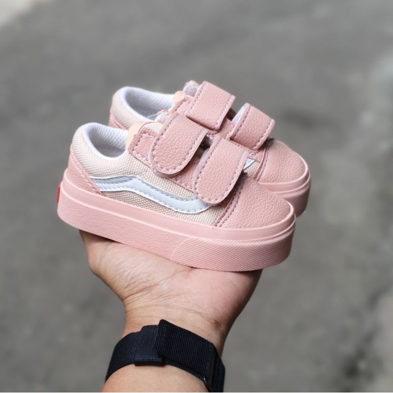 Sepatu anak vans oldskool peach mini size 20 - 35