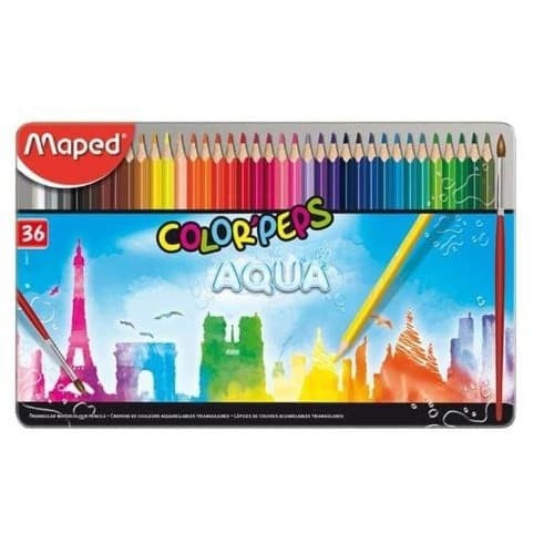 

Maped Water Color Pencils x36 - Metal Box