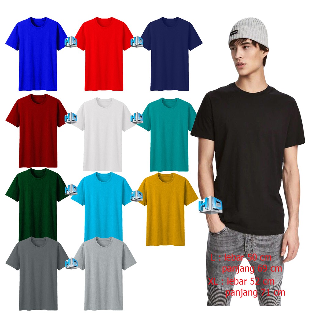 HD - PE O-neck kaos polos pria / kaos polos/ baju distro pria / kaos polos pendek murah | kaos