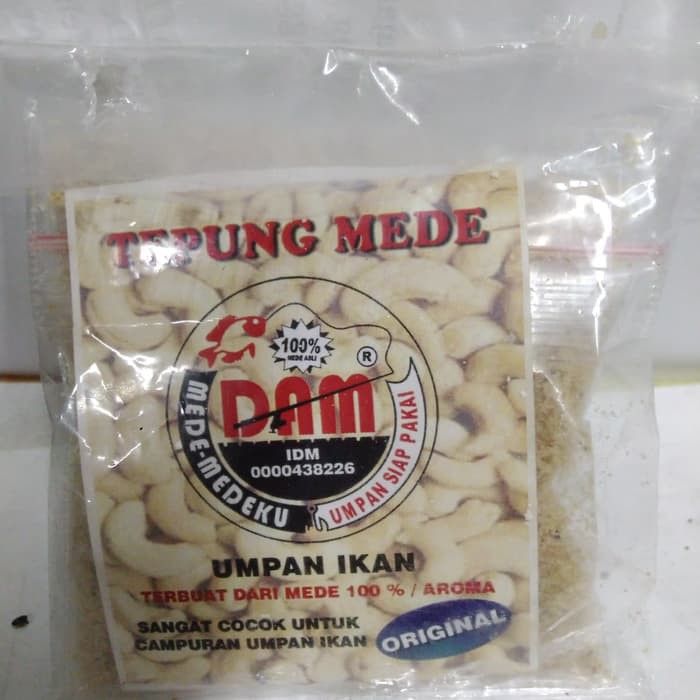 tepung Mede original dam Mede umpan mancing ikan mas bawal dll
