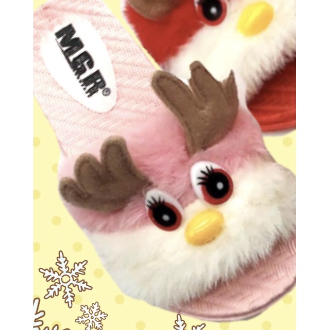 Sandal Slop Bulu Rusa Reindeer Anak Remaja Lucu Imut Cute Cantik MGR Morego Mokaya Balance / Size 24-29 | 30-35 (2028-1)