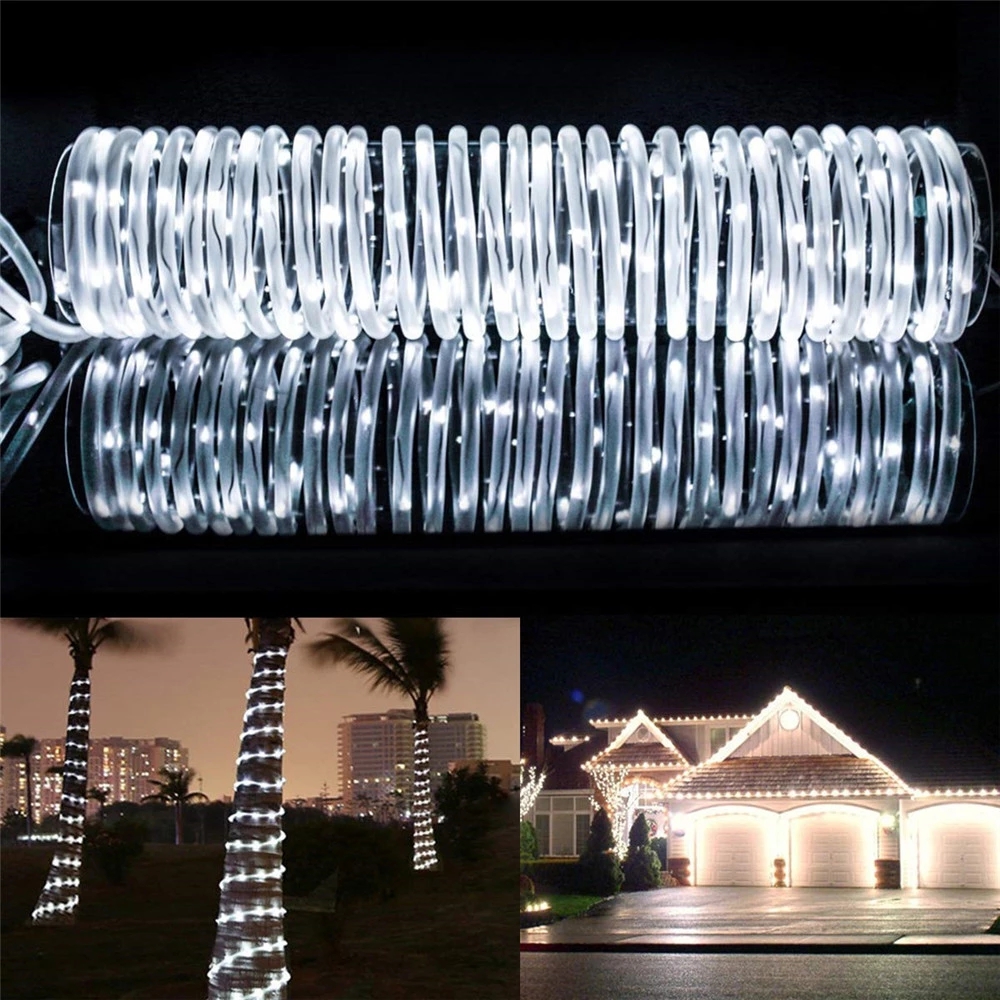 Lampu Strip Neon Led Tenaga Surya Anti Air Bahan Pvc Untuk Dekorasi Taman / Outdoor / Natal / Tahun Baru