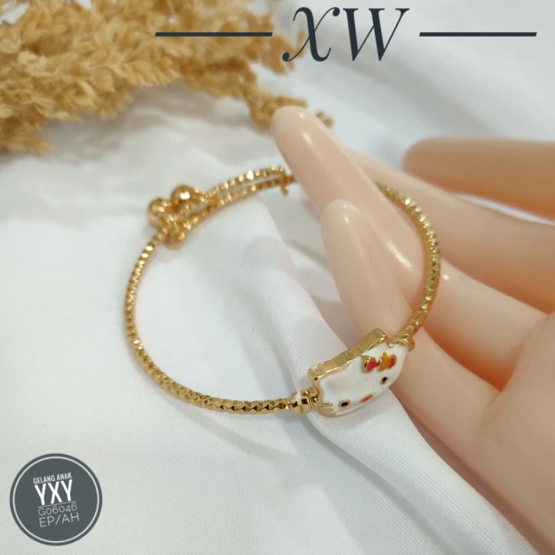 Gelang Yaxiya Anak HK Warna Gold G06046