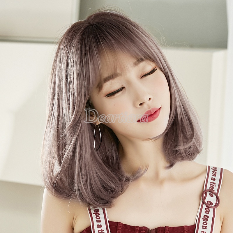 Wig / Rambut Palsu Wanita Model Pendek Sebahu Natural Fluffy