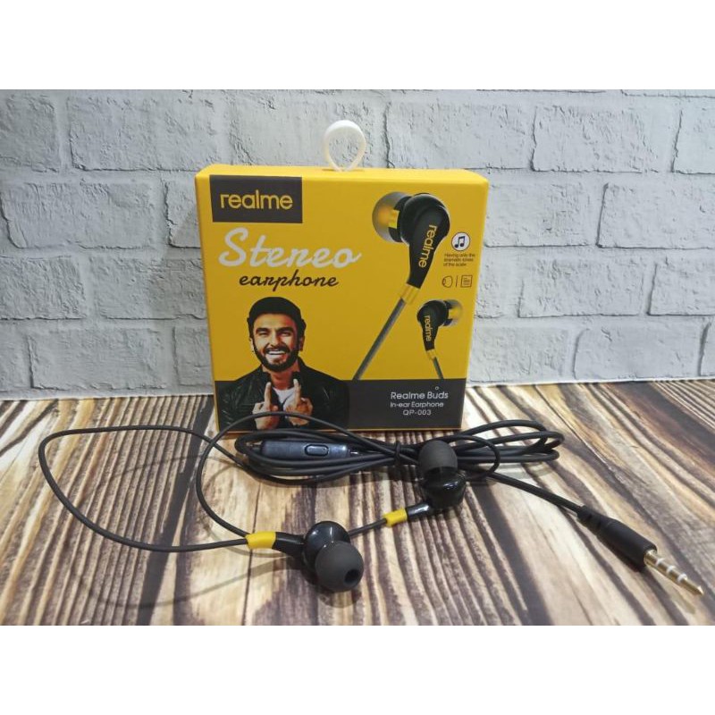 HEADSET REALME 003 SUARA NGEBASS HF REALME KUALITAS BAGUS IMPORT