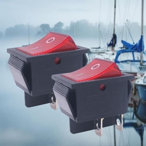 Switch Saklar 4 Pin ( 4 Kaki ) + Lampu BA-16