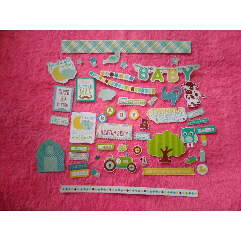 Jual Bahan scrapbook/scrapframe die cut siap pakai sudah digunting