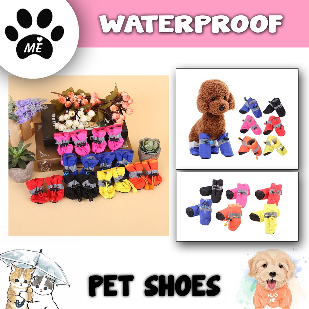 Sepatu Anjing Kucing &quot; WATERPROOF BOOTS&quot; Dog Cat Shoes