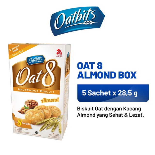 

OATBITS Oat 8 Almond 1 Dus (5 sachet x 28.5 gr)