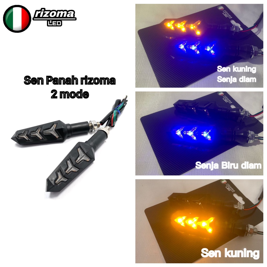 Lampu Sen Sein Running 2 Mode Rizoma 627 Model Panah Universal Semua Motor Vixion.R15,Byson,Cbr150r,Cb150r,Gsx,Ninja Dan Motor Lain Nya