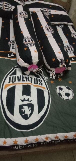 Murah !! Sprei Motif Bola Juventus Chelsea Barca M.u England Usa 180x200
