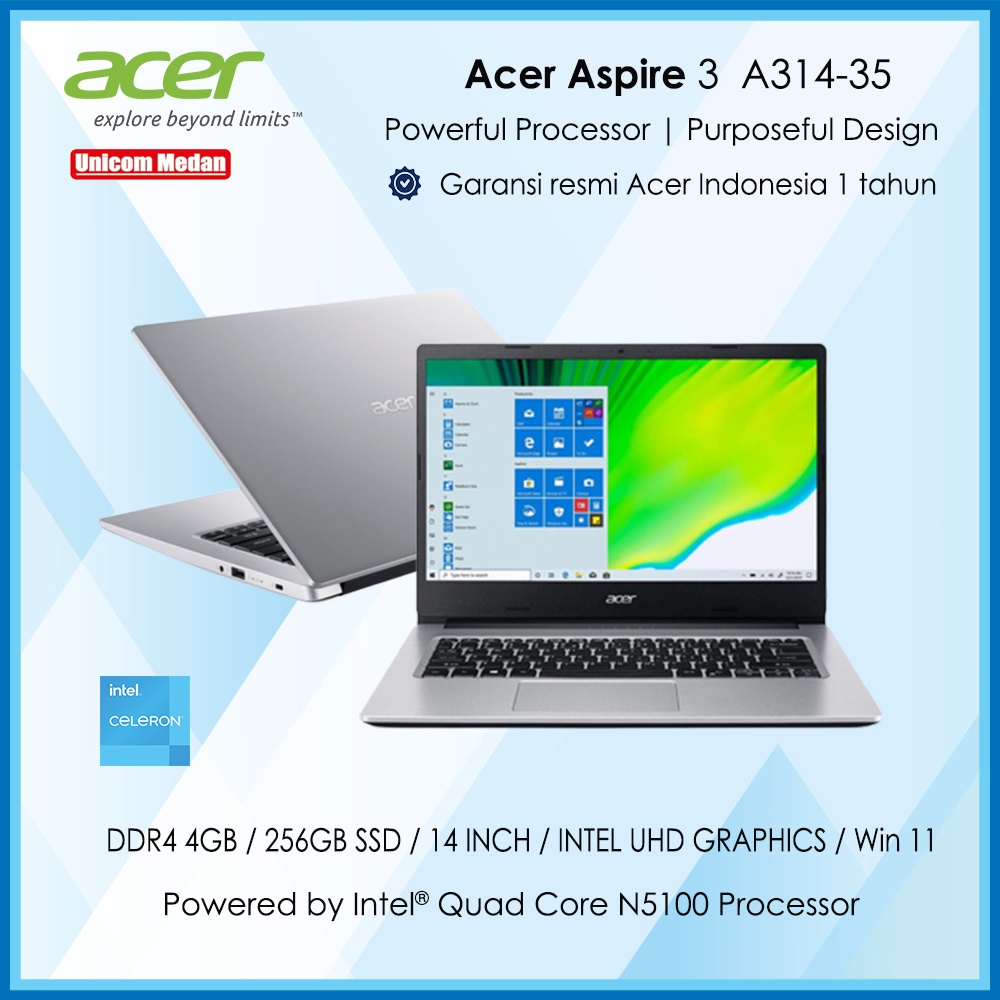 Acer Aspire 3 A314-35 [14&quot;/ Intel N5100/ 4GB/ SSD 256GB/ W11+OHS]