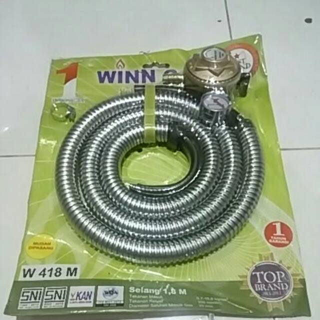 PAKET SELANG + REGULATOR WINN GAS W418M