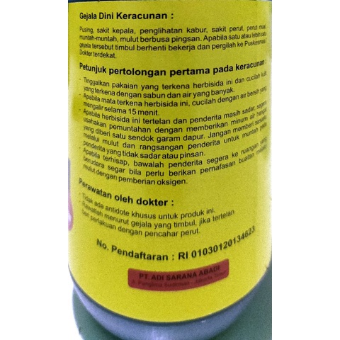 Herbisida Sasquat 300SL Kemasan 1Liter Obat Rumput Paraquat Diklorida Herbisida Kontak Pembasmi Gulma Pembasmi Rumput