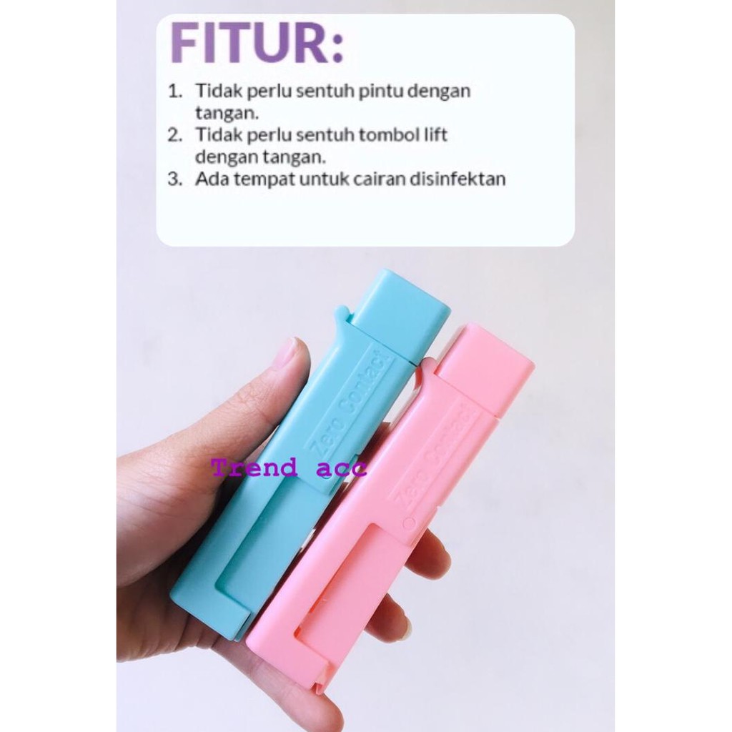 Trend-Sanitary Tool Zero Touch Alat Buka Pintu Tekan Tombol Lift Higienis