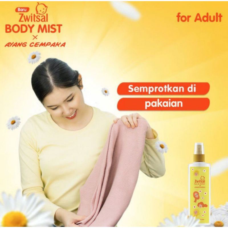 Zwitsal body mist fot adult / pewangi zwitsal