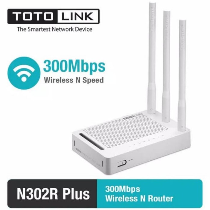 Totolink N302R Plus 300mbps Wireless and Router 3 Antena 4 Lan Port 1 Wan Original Garansi Resmi Totolink 3 Tahun