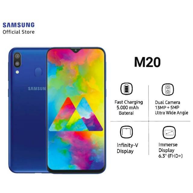 Samsung Galaxy M Charcoal Black Blue Shopee Indonesia