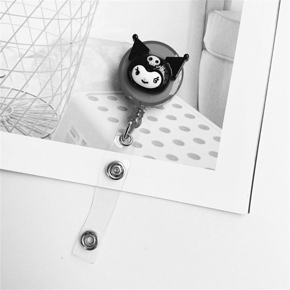 Mxbeauty Retractable Badge Reel My Melody Kawaii Chest Card Kuromi Kartu Kerja Klip Kartu Siswa Perawat Badge Holder