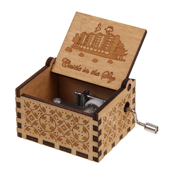 MUSIK-KOTAK- MUSIC BOX CASTLE IN THE SKY - GIBLI - KOTAK MUSIK - VINTAGE -KOTAK-MUSIK.