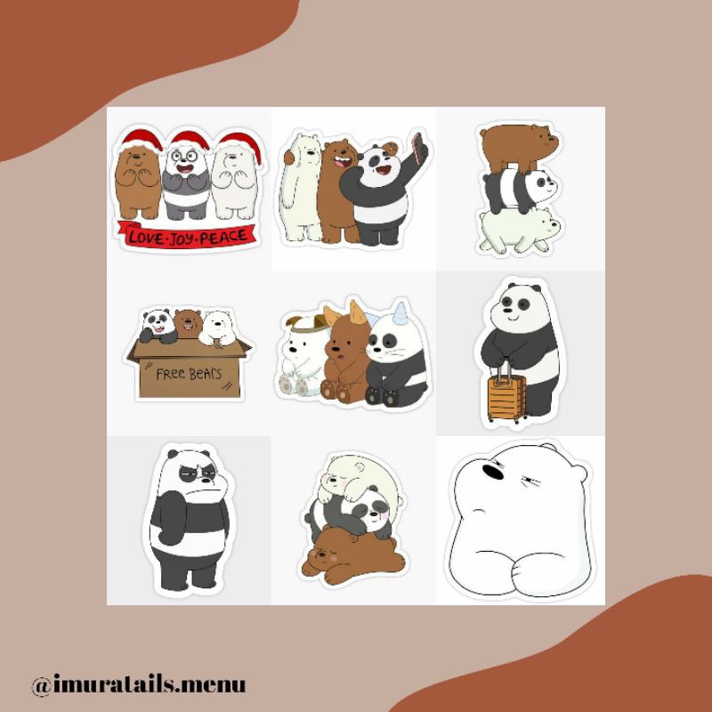 49pcs Sticker Tumblr We Bare Bears