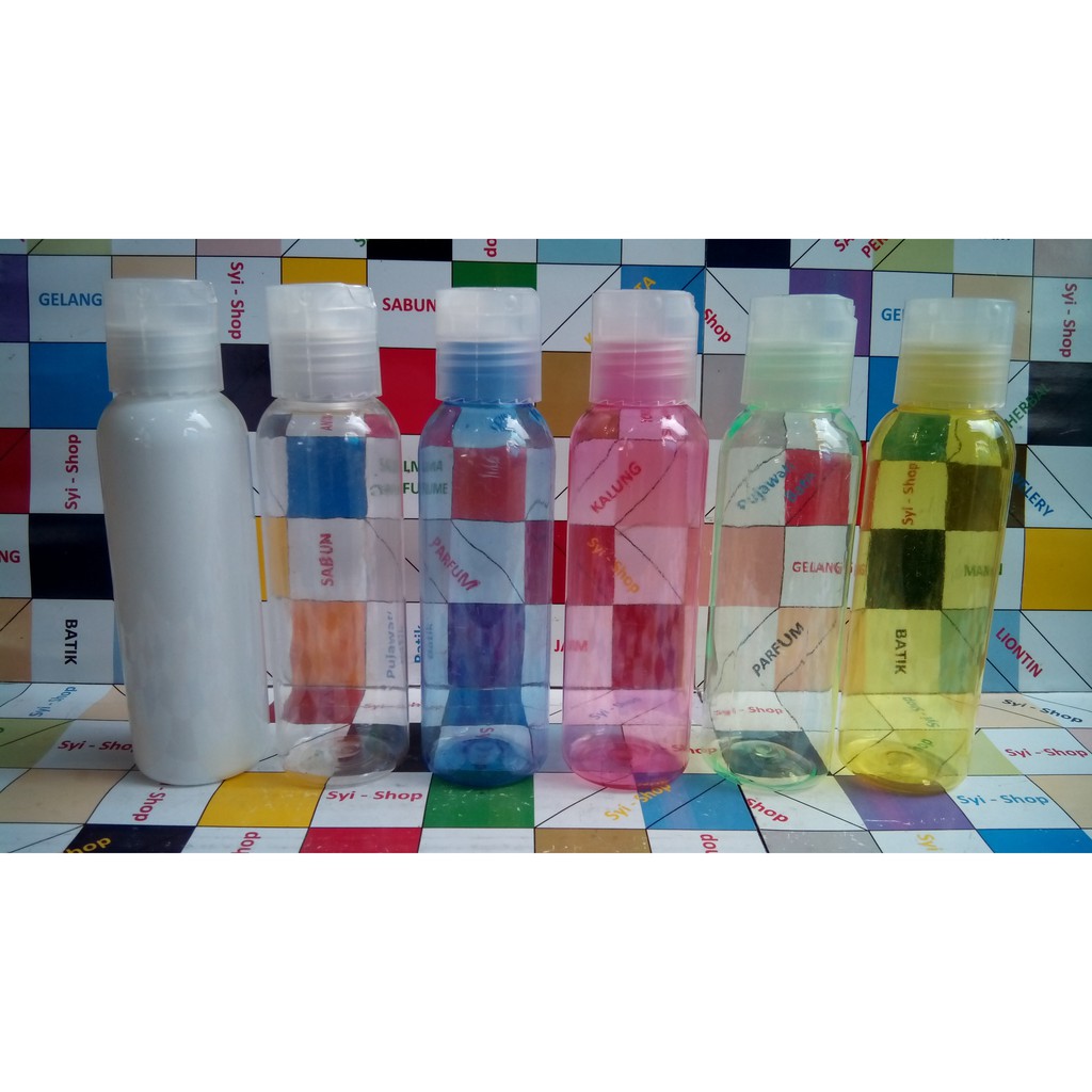 Botol Kosmetik 100 ml Plastik Tutup Press Top