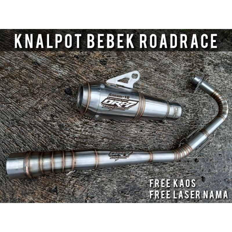 Knalpot Bebek ROADRACE ORP7 RACING EXHAUST Promo gratis kaos dan laser nama di knalpot