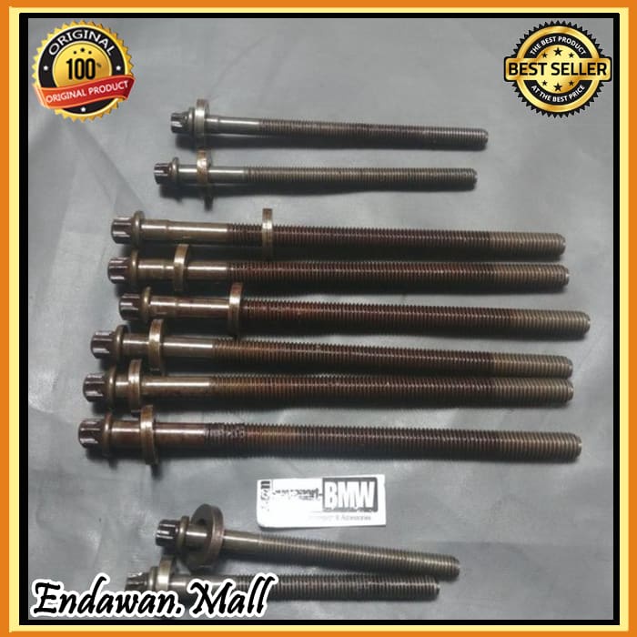 Promo baut cylinder head set 10 pcs BMW 318i E46 N42 thn 02-04 Elegan