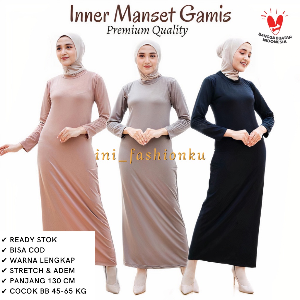 ( BISA COD ) GAMIS LENGAN DALAMAN KAFTAN / INNER DRESS JERSEY TANPA LENGAN /MANSET GAMIS KUTUNG / GAMIS BUNTUNG BISA GROSIR