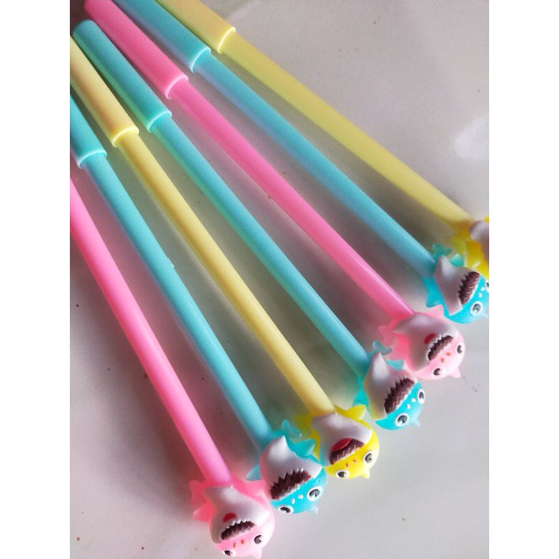 

bolpoin bolpen ballpoint gel baby shark lucu imut ecer