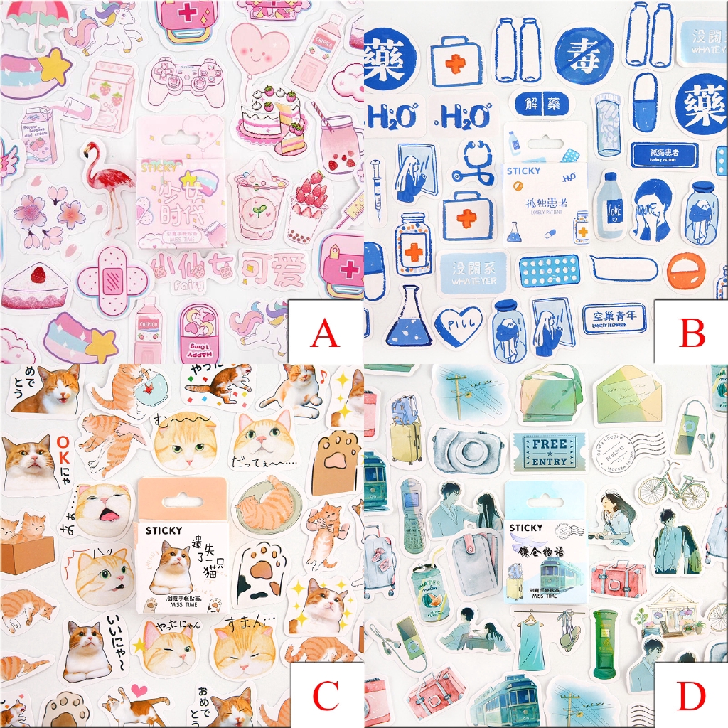 Girl Generation Series Cute Boxed Kawaii Stickers Planner Scrapbooking Stationer-6