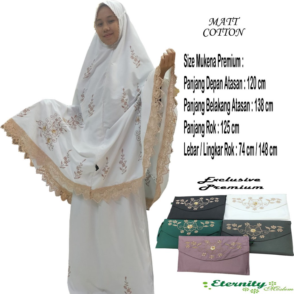 Mukena Bordir Timbul 2in1 Mukena Dewasa Mukena ETERNITY premium Mukena Rukuh