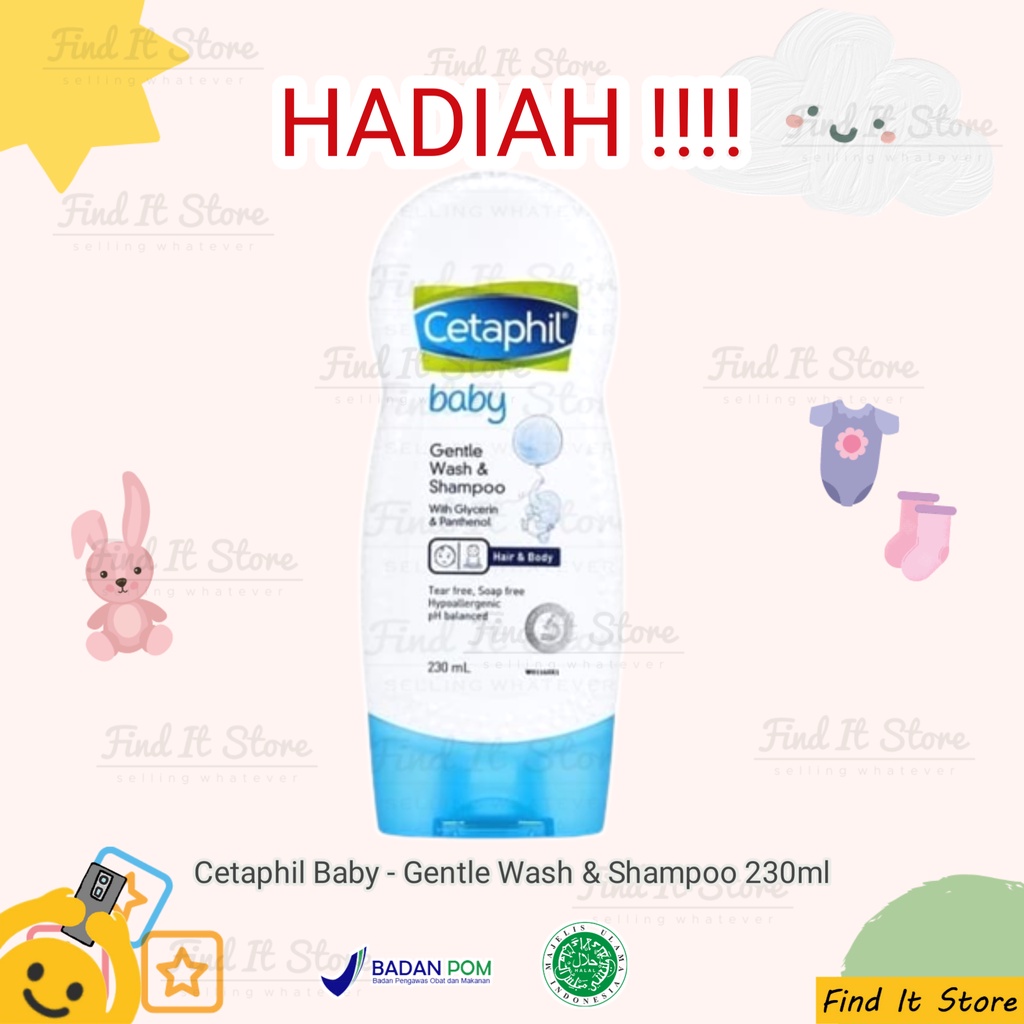 [HADIAH] Cetaphil Baby Gentle Wash &amp; Shampoo Hair &amp; Body 230ml